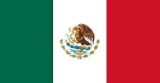 Mexico flag with national coat of arms
