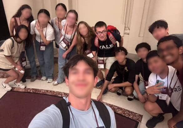 Group of students posing for a selfie.
